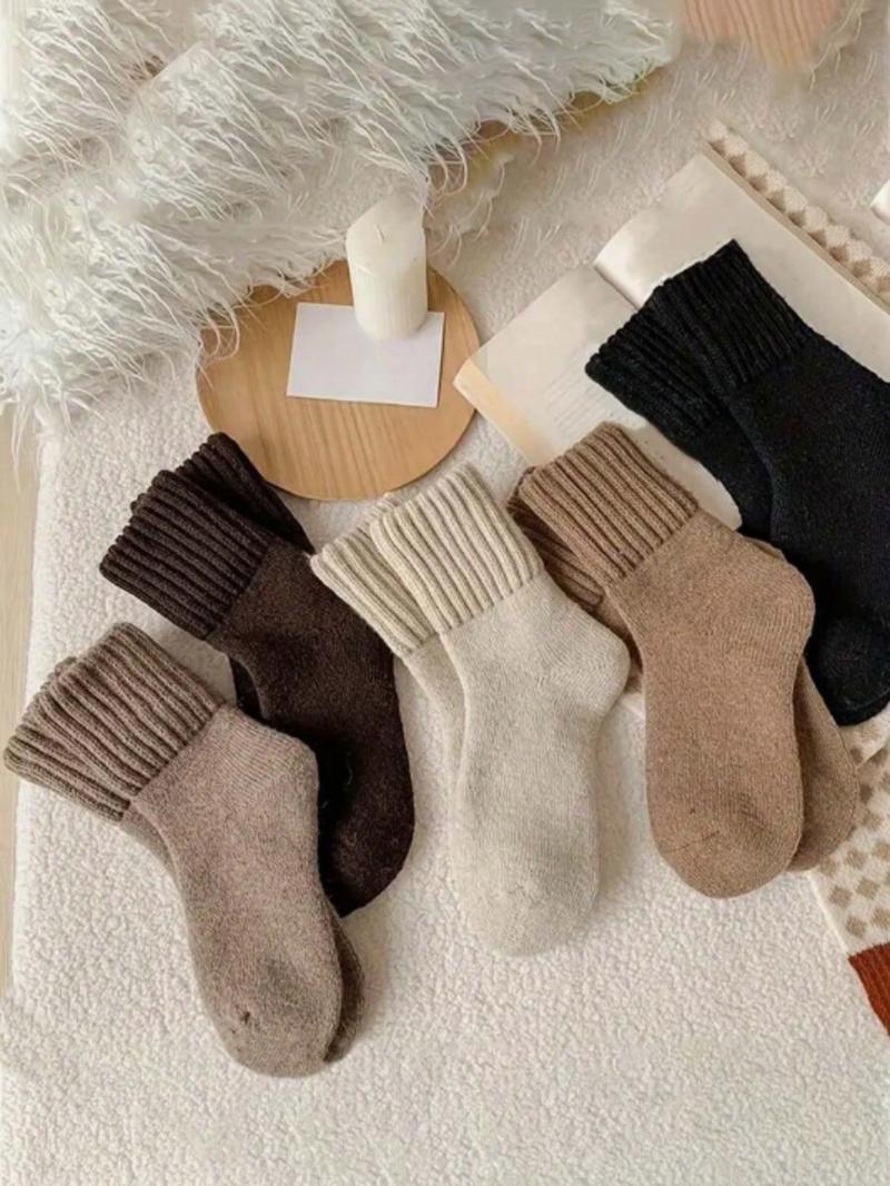 Thickened Woolen Socks - 5 per set